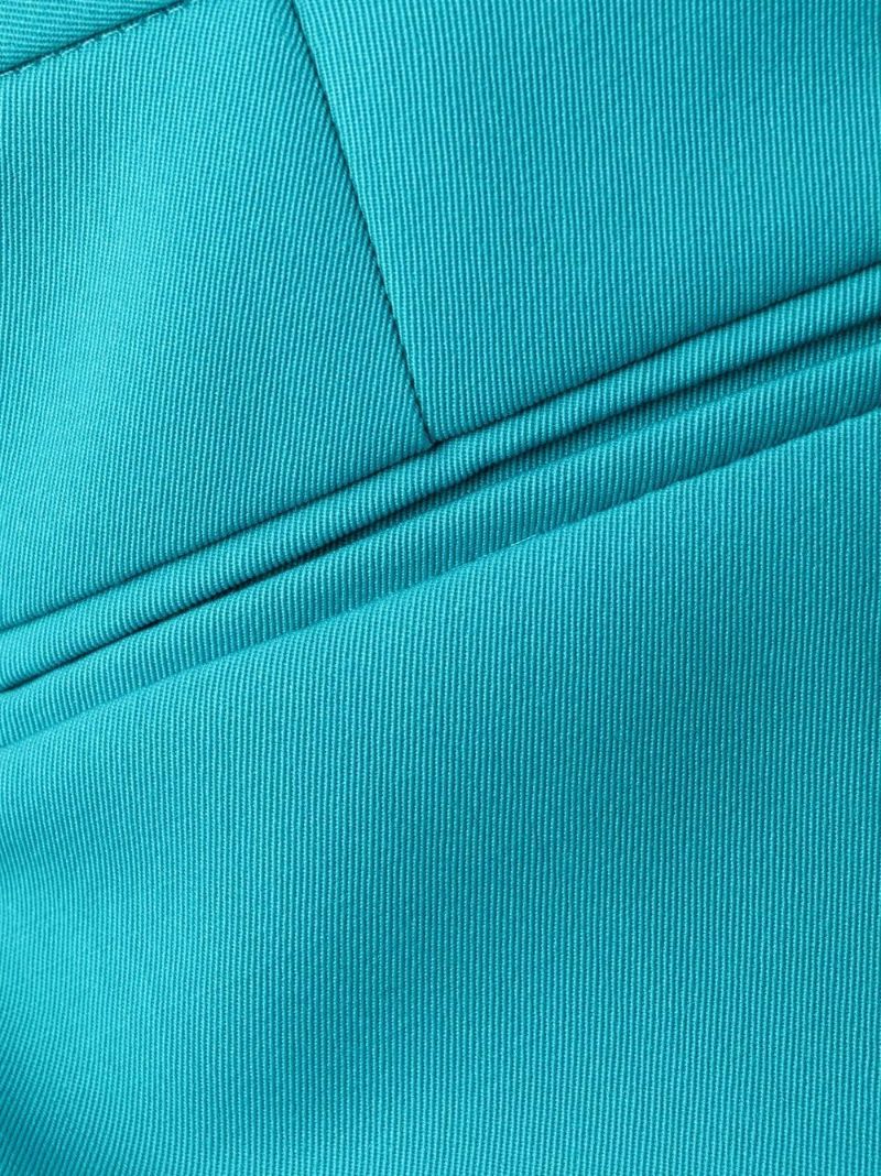 Blue Flared Wool Trousers