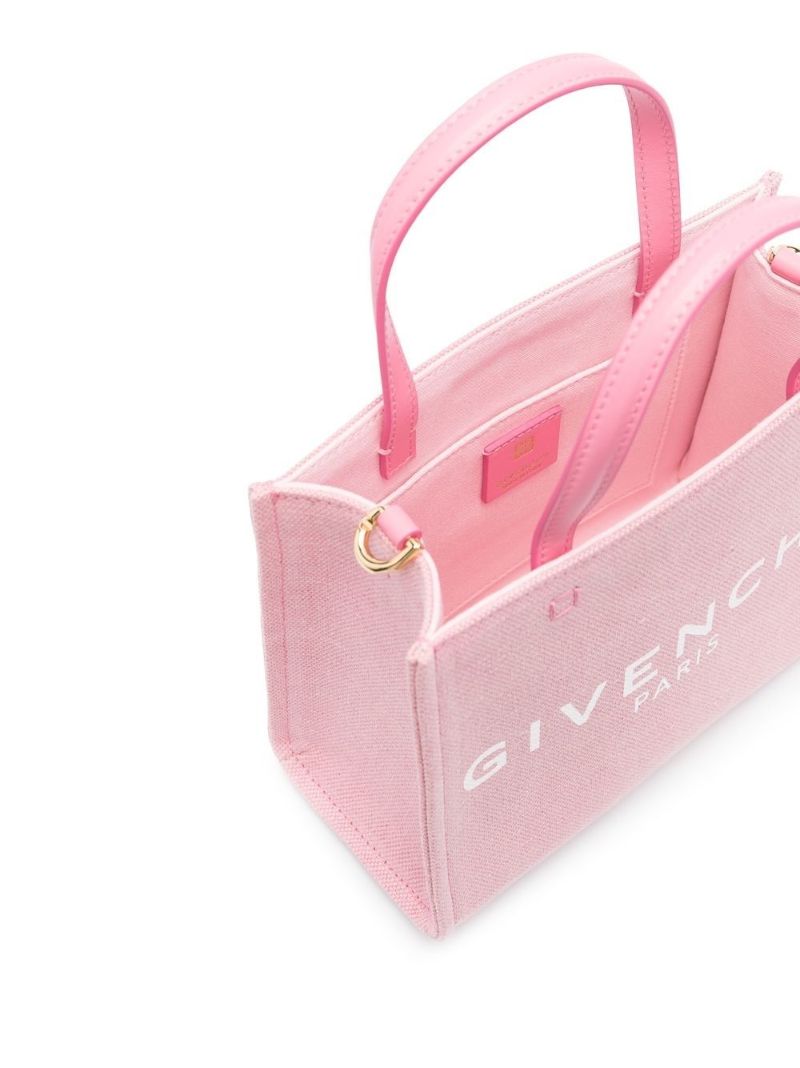 Pink G Logo Print Mini Tote Bag
