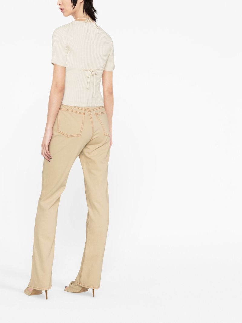 Neutral La Maille Bikini Knit Top