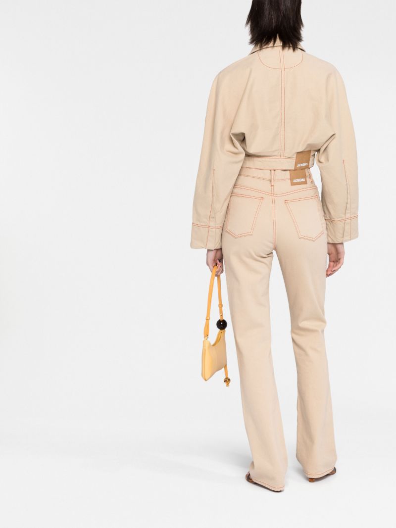 Neutral La Veste De NÃ_x0083_®mes Meio Cropped Denim Jacket
