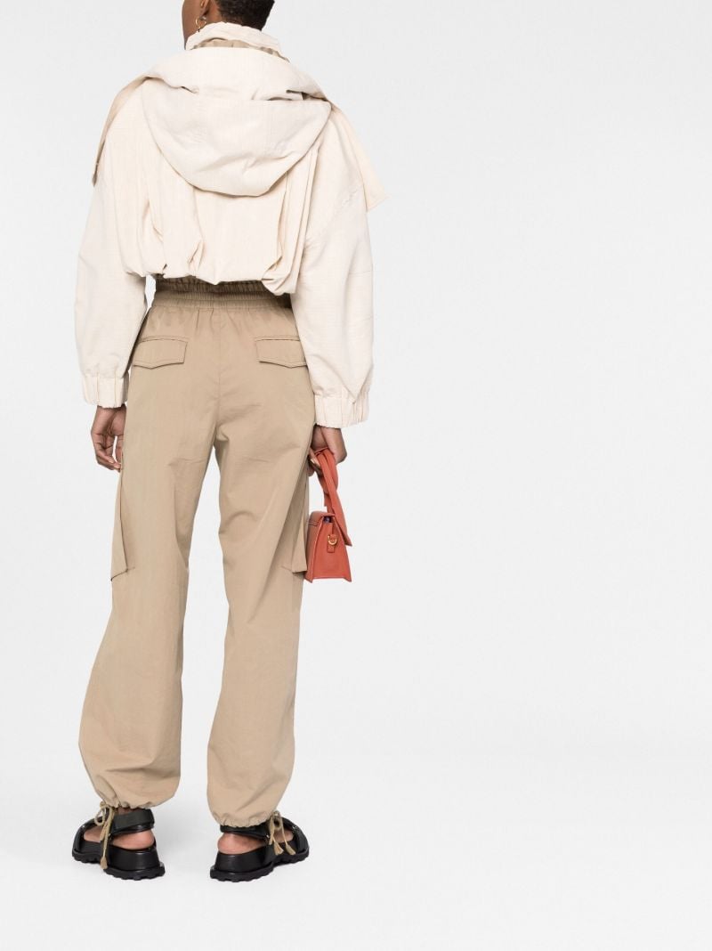 Neutral La Parka Raphia Cropped Jacket