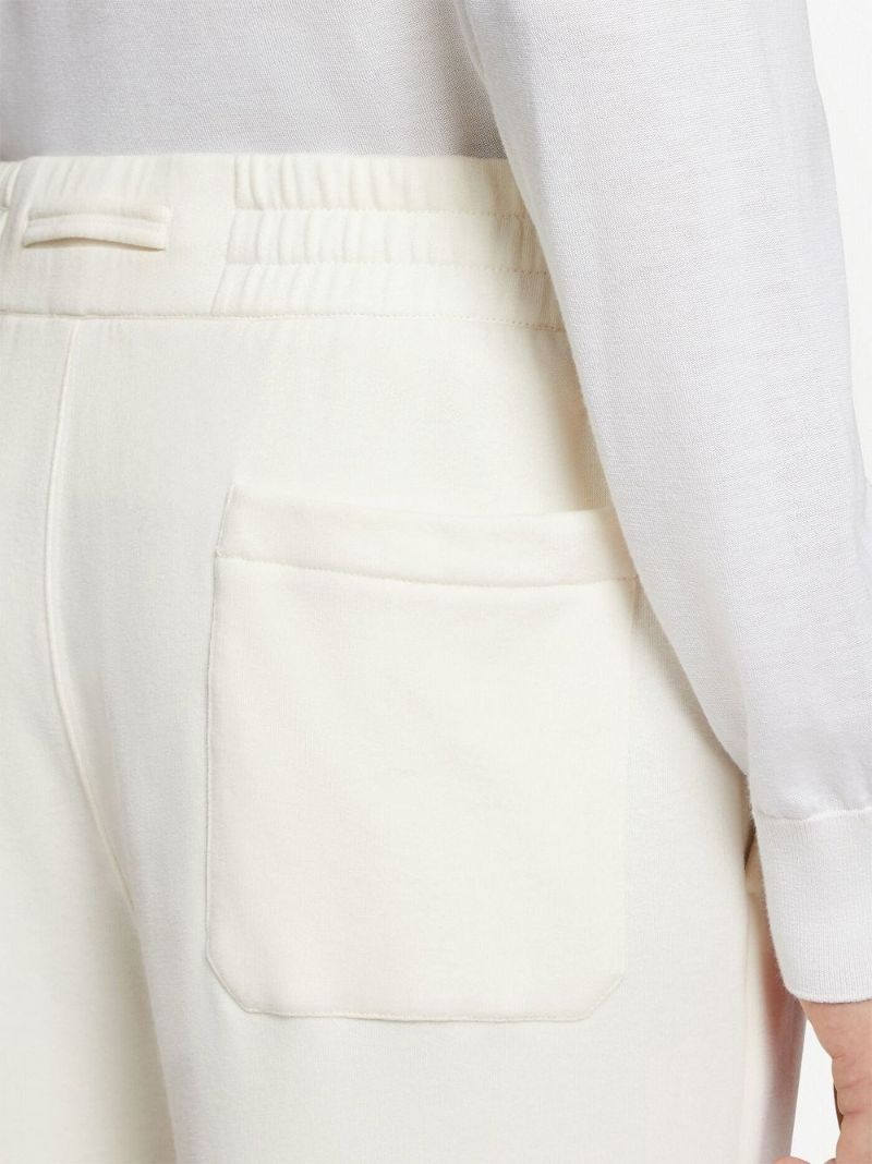 White Tapered Track Pants