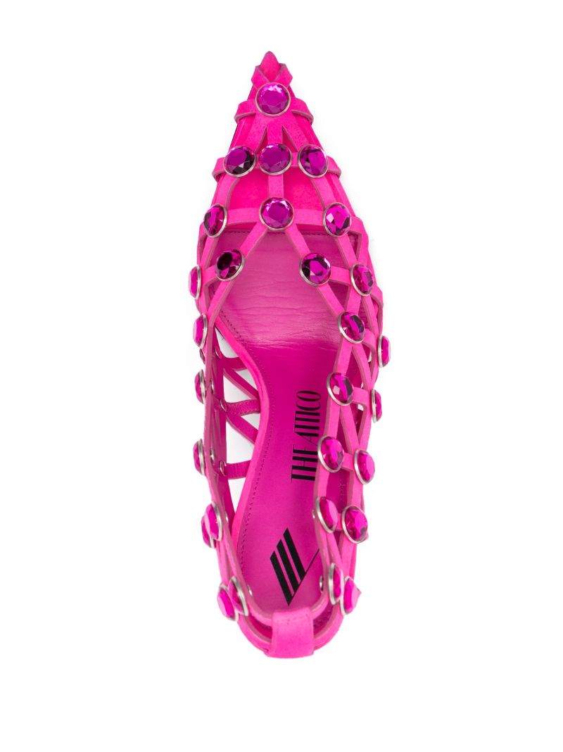 Pink Grid 105 Suede Pumps