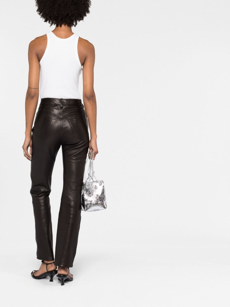 The Danielle Straight-leg Leather Trousers