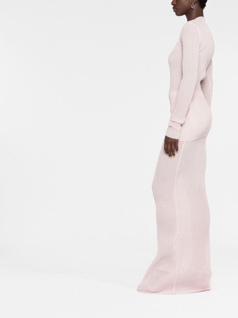 Pink Pleated Long Sleeve Top