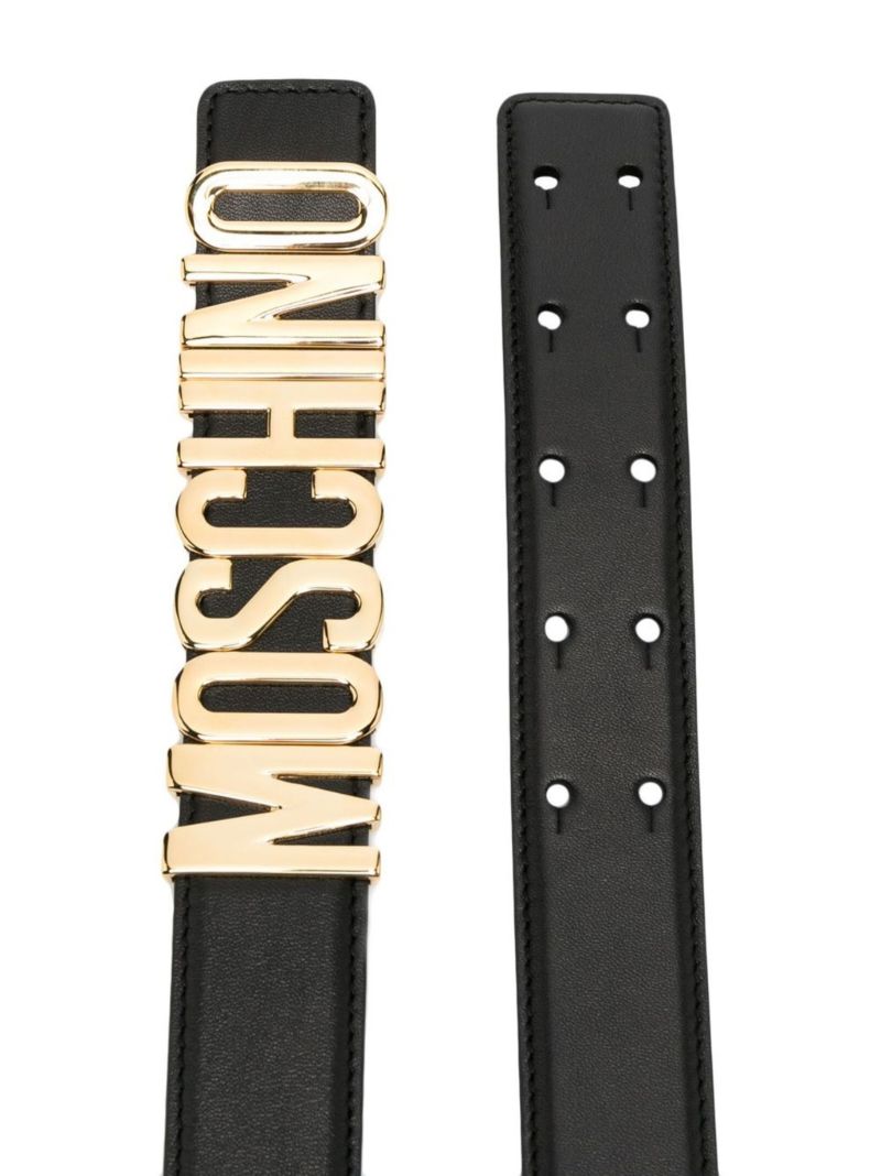 Black Logo-plaque Buckle Belt