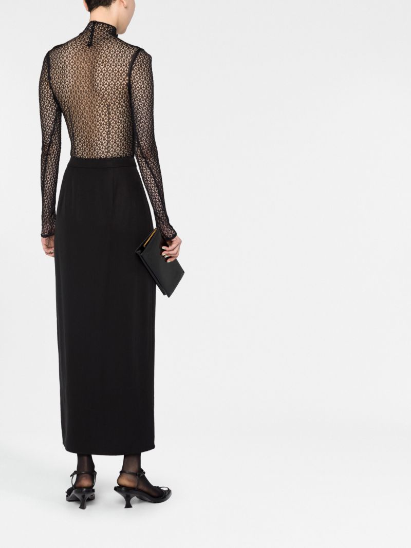 Black Fena Sheer Bodysuit