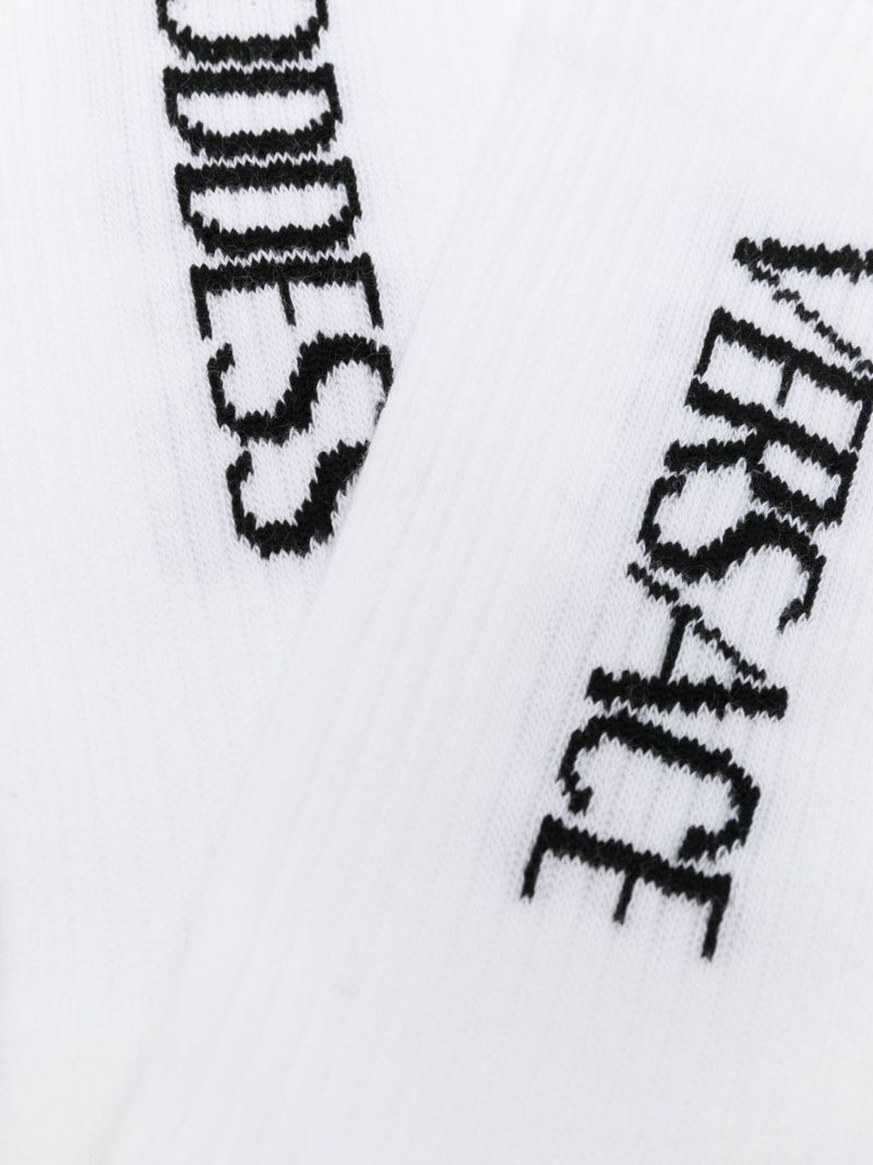 White Versace Goddess Socks