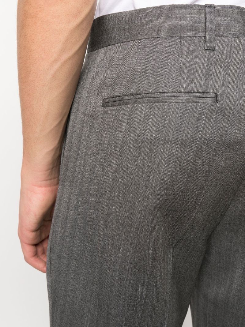 Grey Tailored Wool Trousers