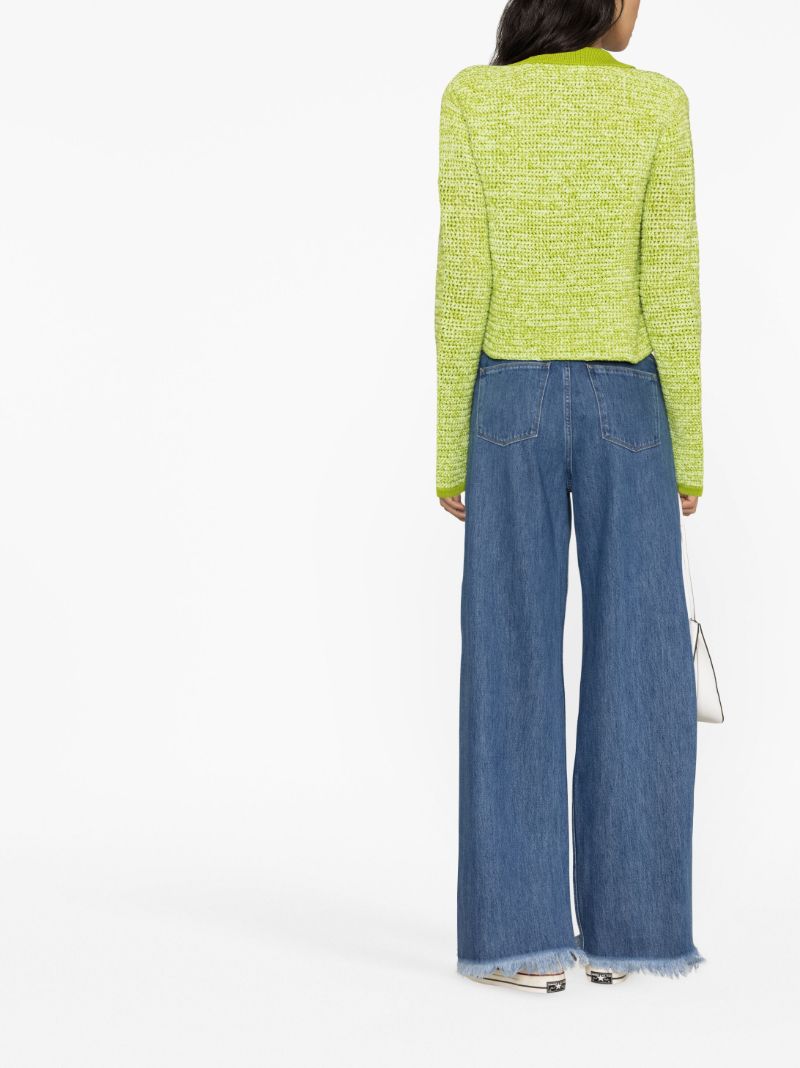 Green Electra Crochet Organic Cotton Cardigan