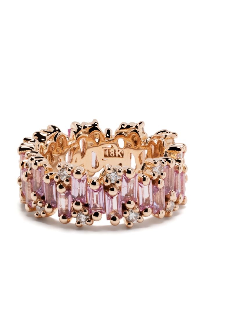 18k Rose Gold Audrey Sapphire and Diamond Ring