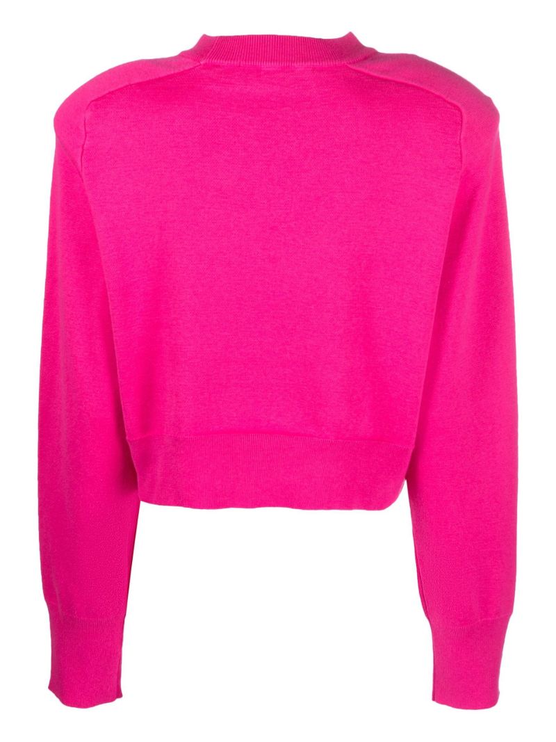 Pink Shandy Logo Embellished Crop Sweater