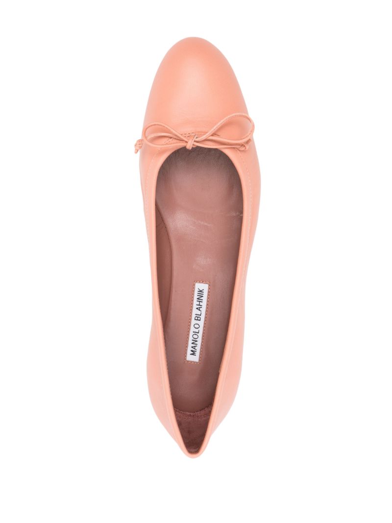 Orange Veralli Leather Ballet Pumps