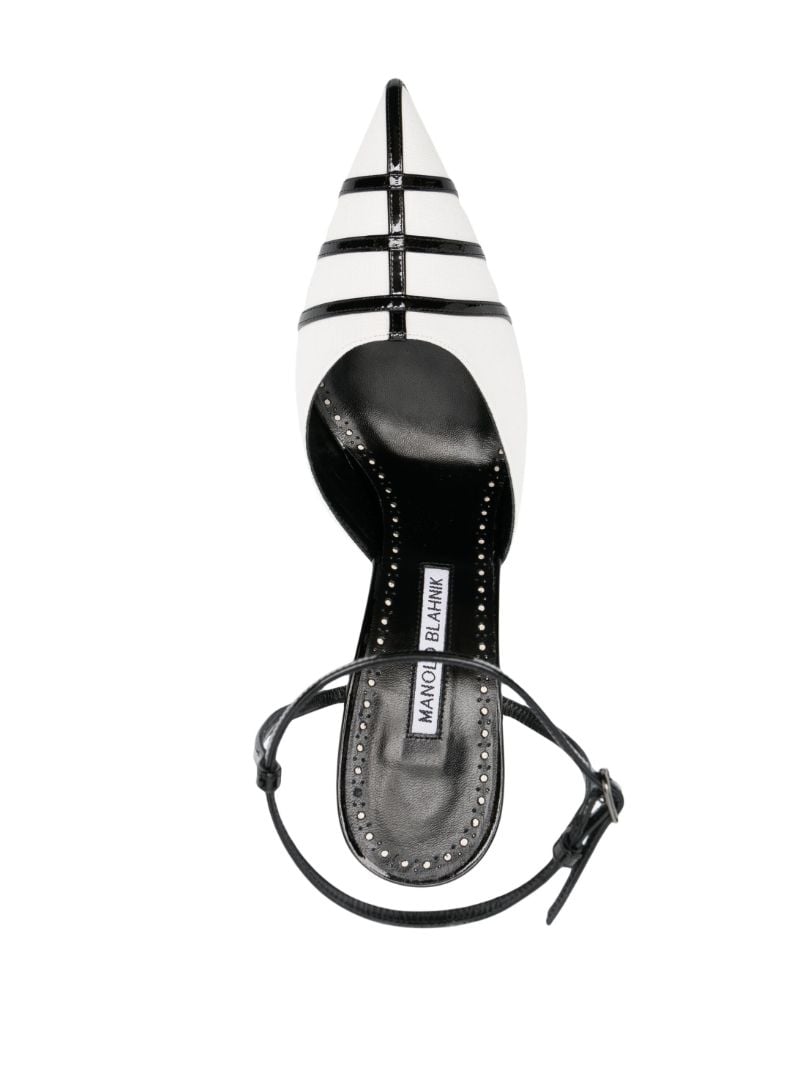 White Cetro 105 Leather Pumps