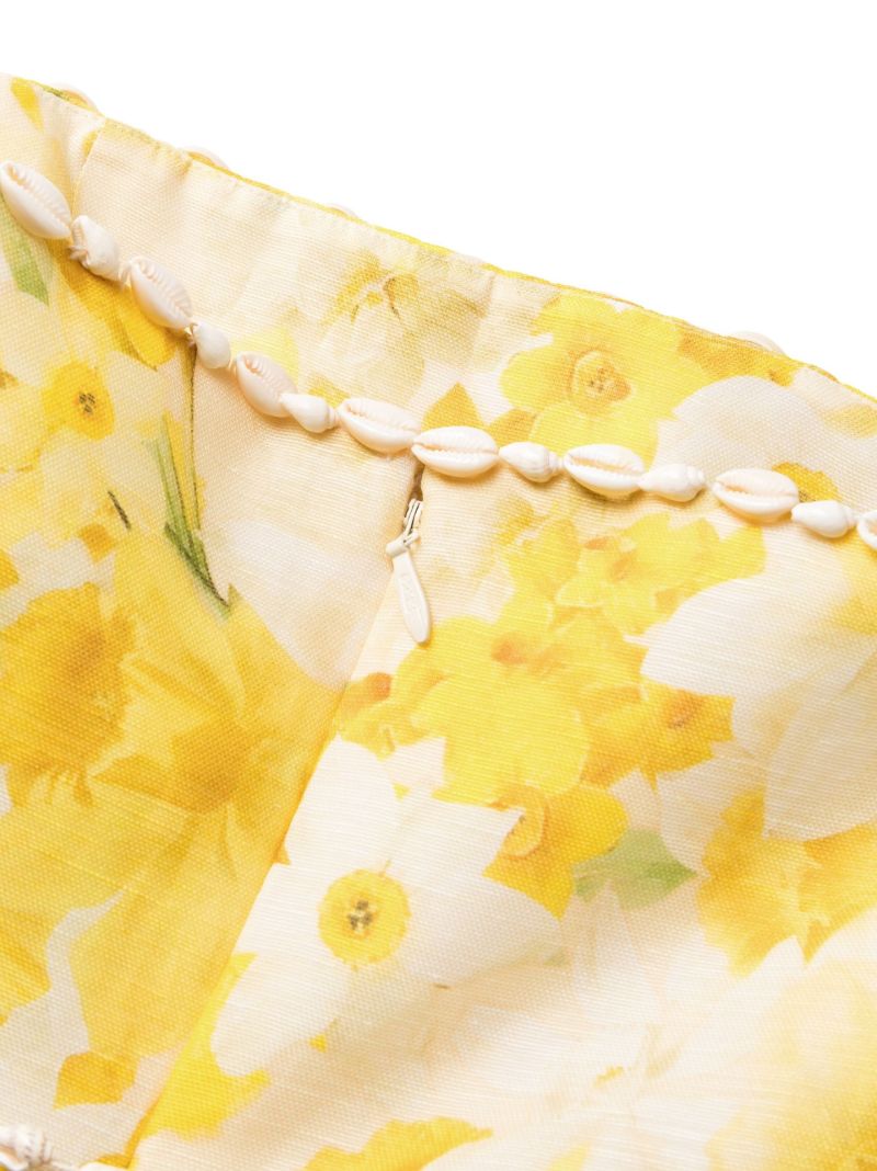 Yellow Wonderland Daffodil Print Gown