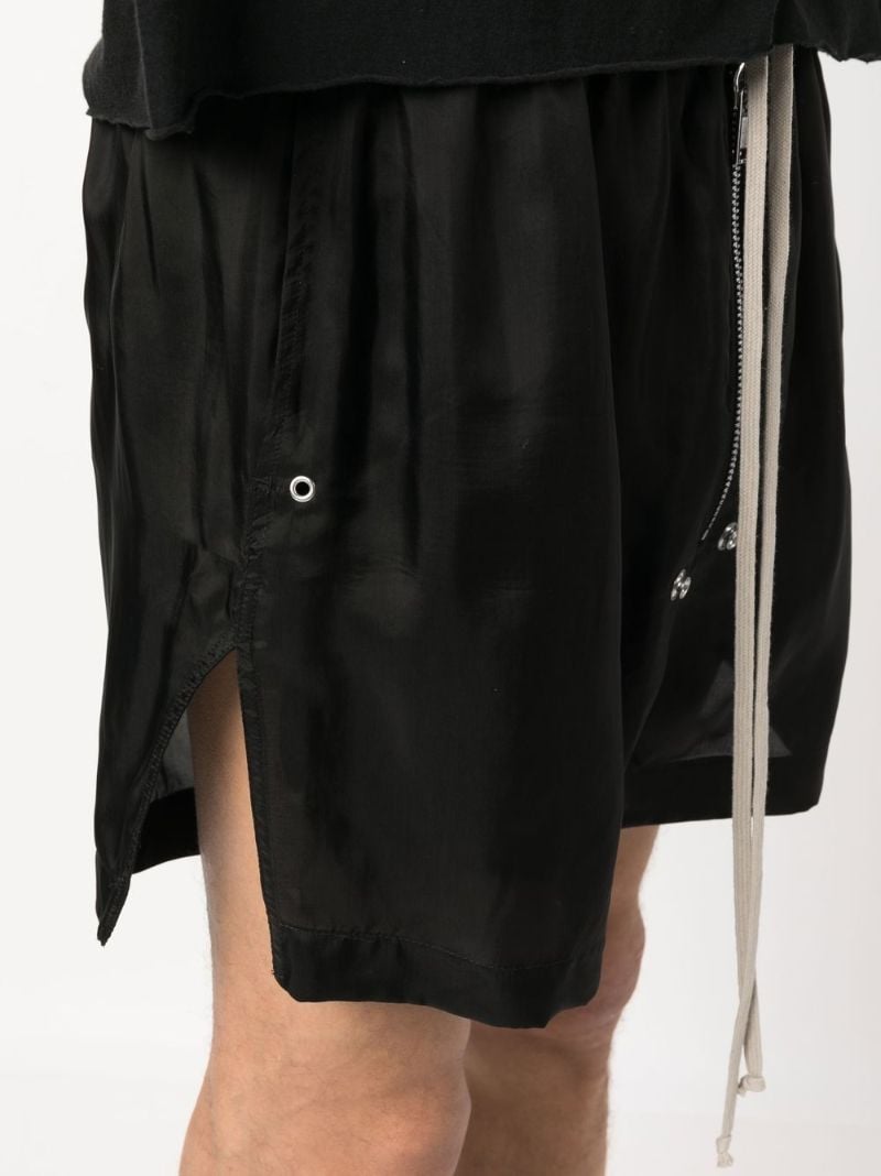 Black Drawstring Deck Shorts