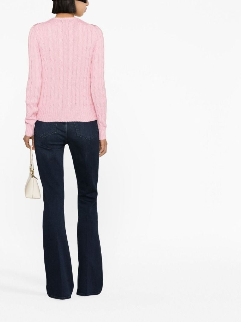 Pink Julianna Cable Knit Jumper