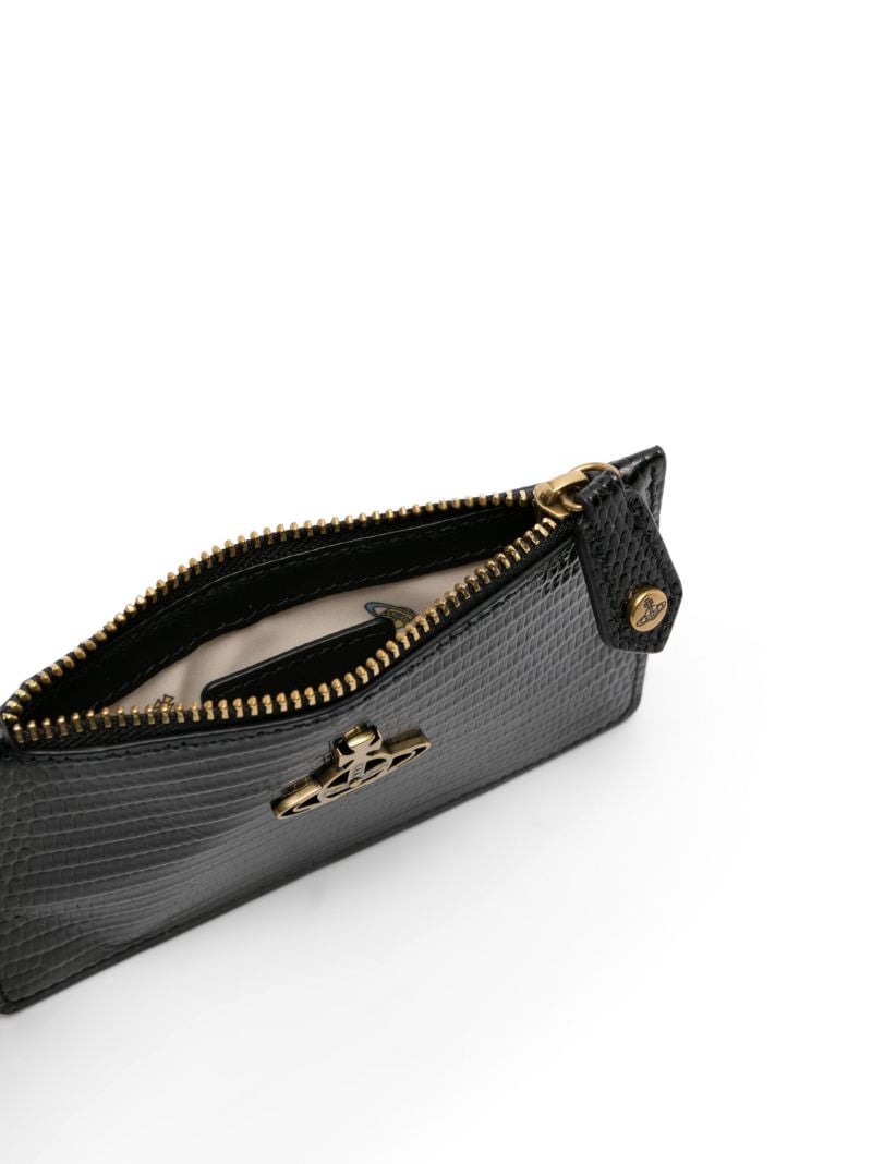 Black Logo-plaque Leather Purse
