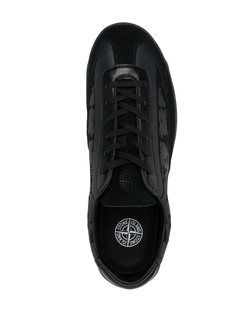Black Glitch Effect Sneakers