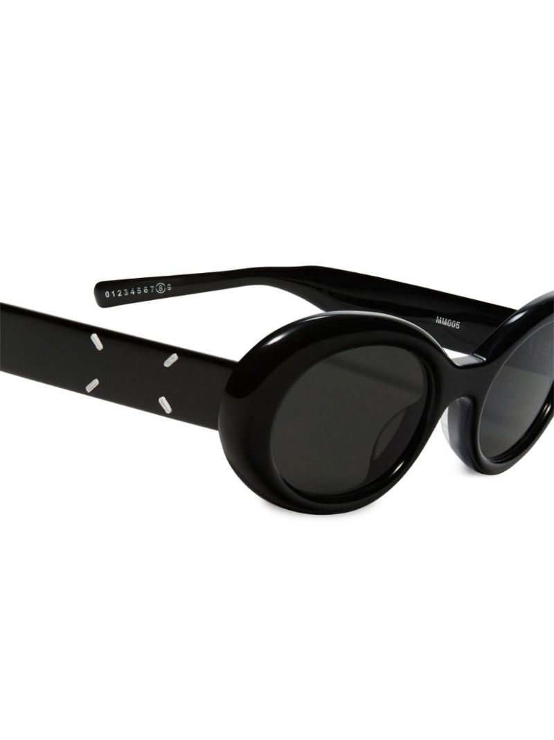 X Maison Margiela Black Oval Sunglasses