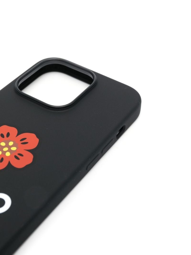 Black Boke Flower Iphone 14 Pro Case