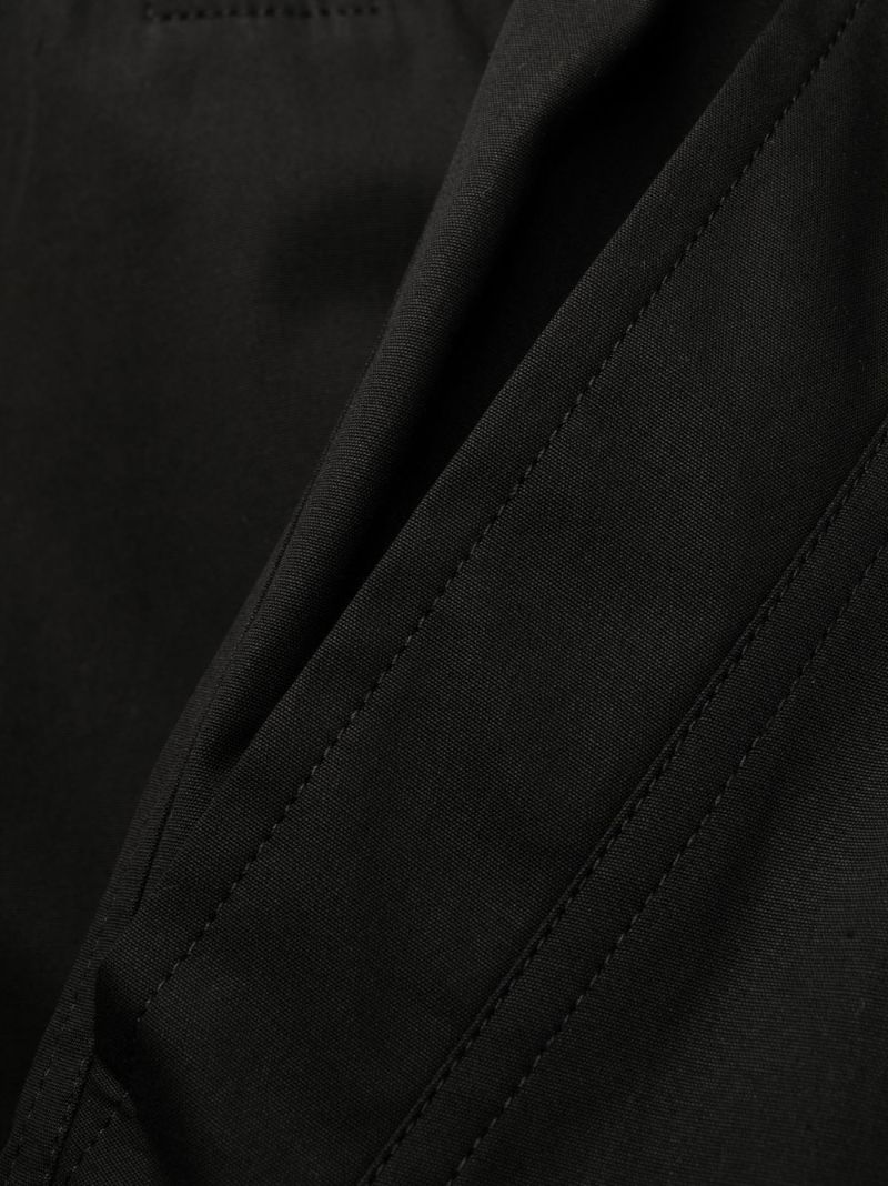 Black Bauhaus Cotton Cargo Trousers