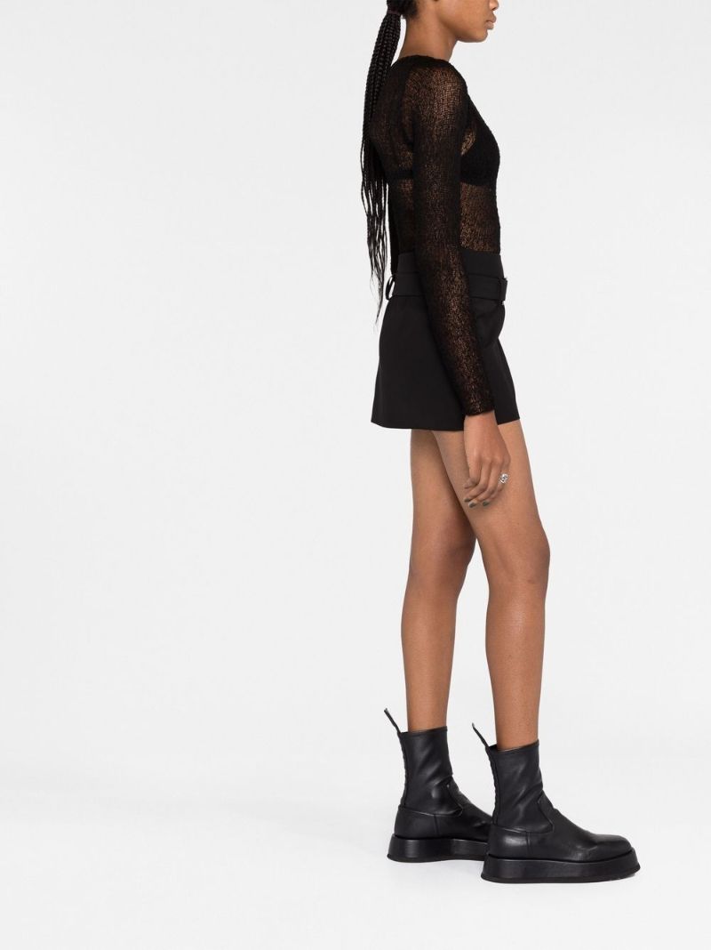 Black Medusa Biggie Wool Mini Skirt