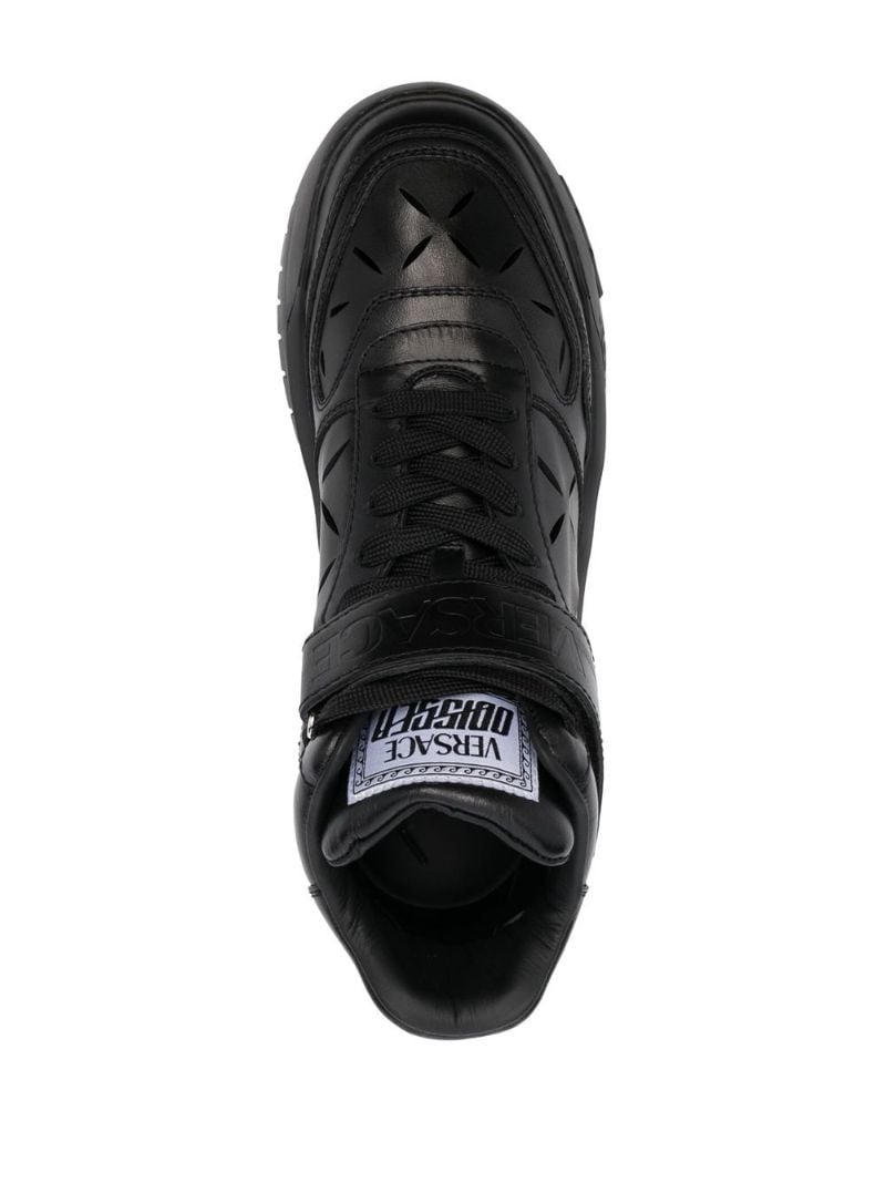 Black Slashed Odissea High-top Sneakers