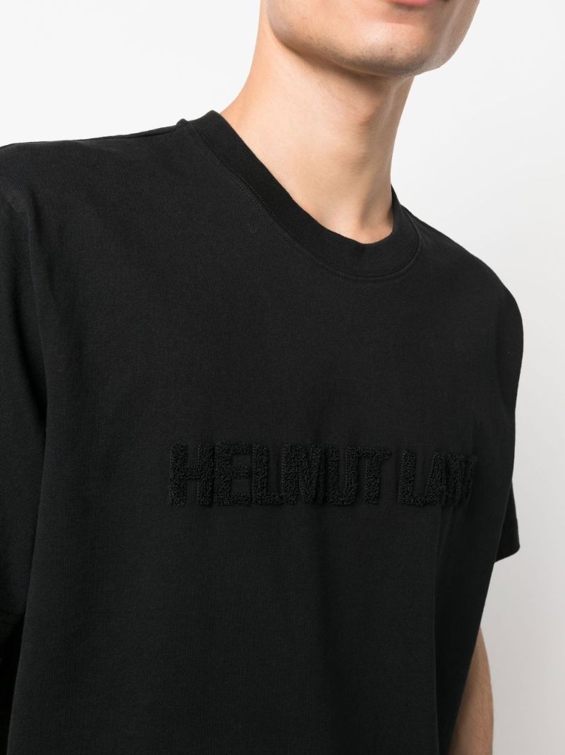 Black Flocked-detail T-shirt