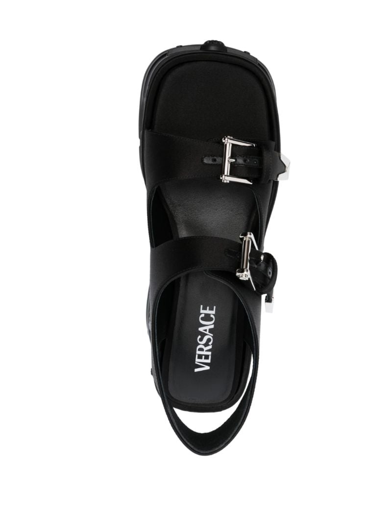 Black Medusa Anthem Platform Sandals