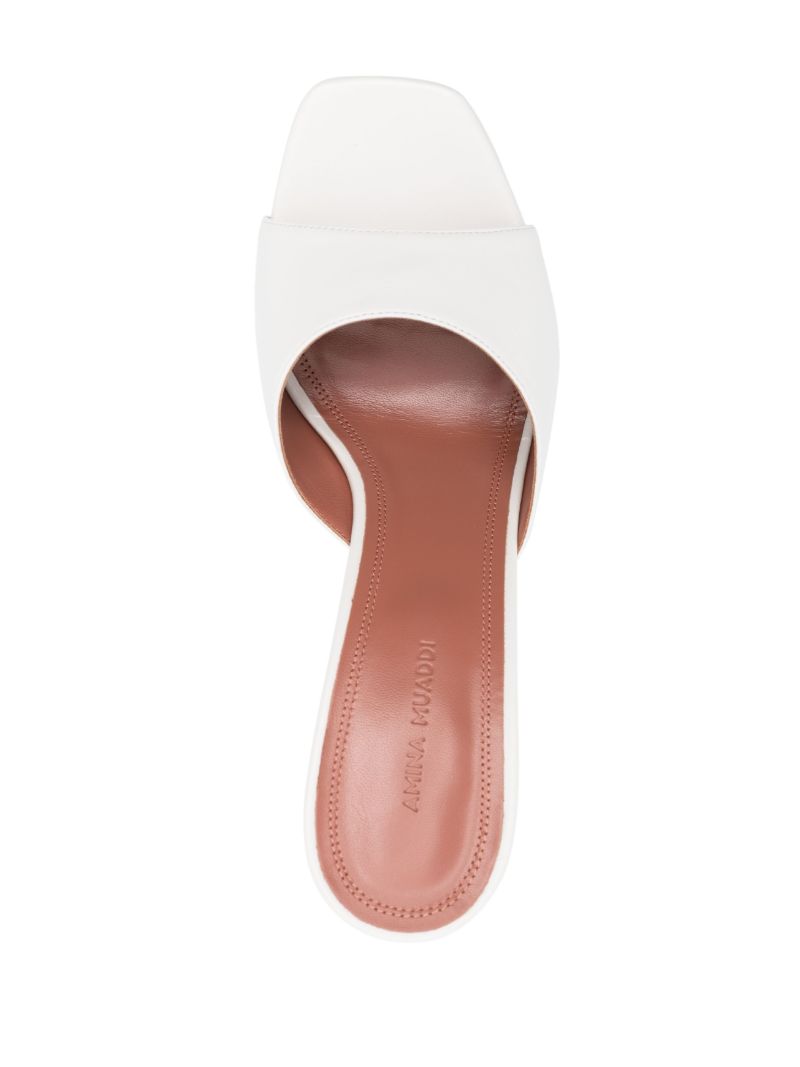 White Dalida 140 Platform Mules