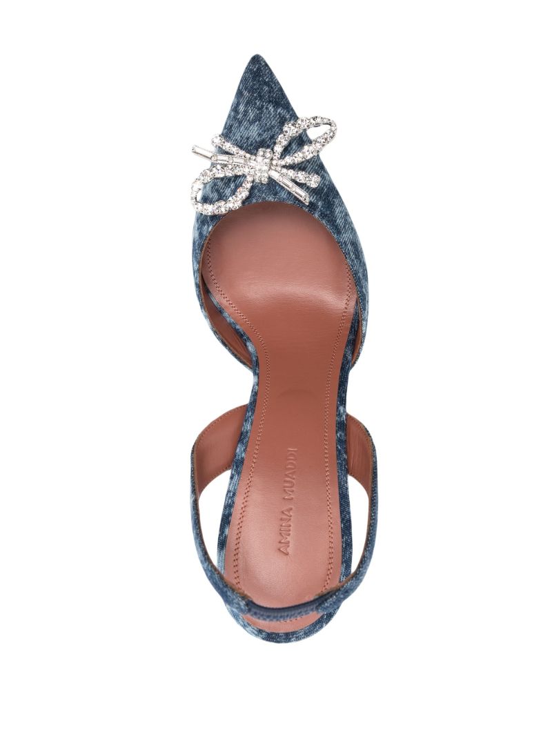 Blue Rosie 95 Crystal Slingback Pumps