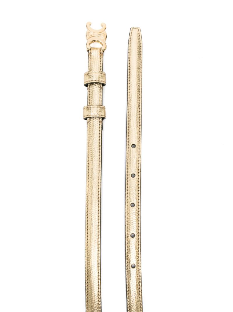 Gold-ttone Triomphe Metallic Belt
