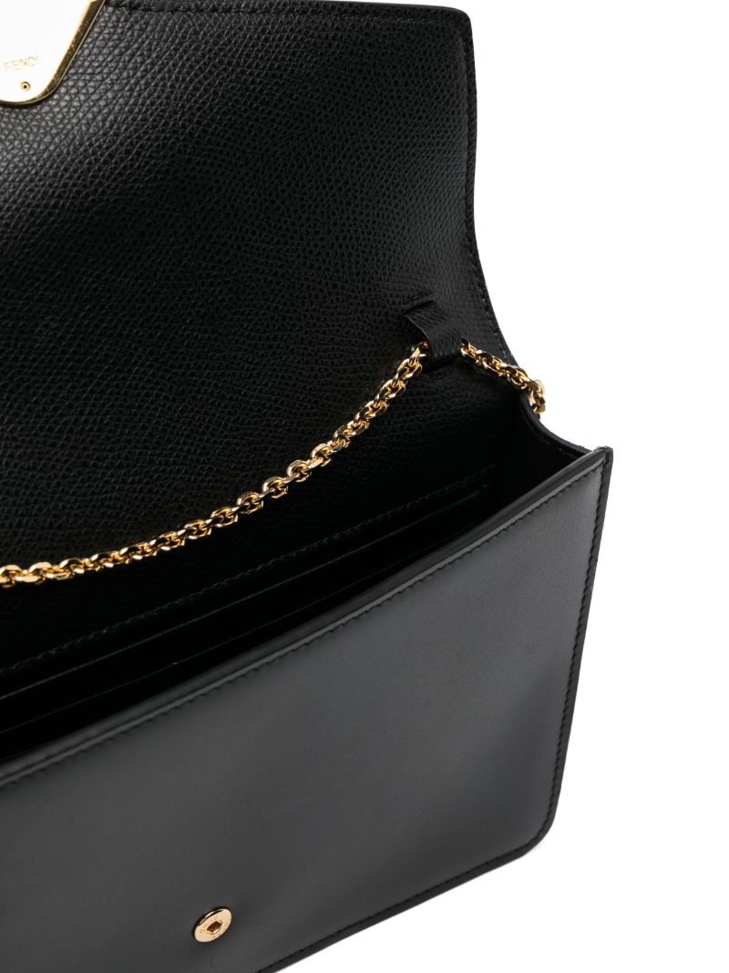 Black Ff Diamonds Leather Shoulder Bag