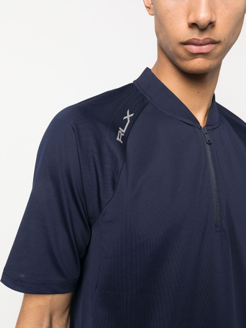 Blue Half-zip Pullover Golf Shirt