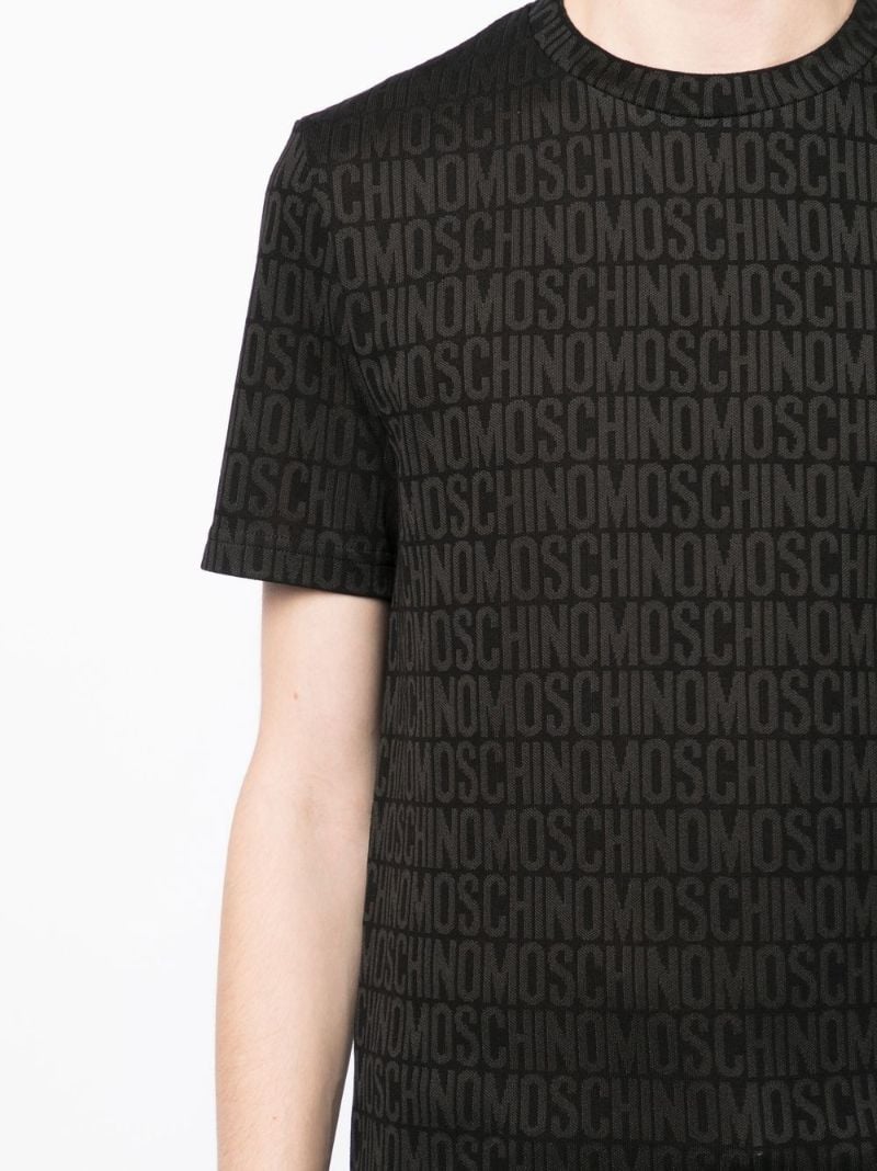 Black Logo Print Cotton T-shirt