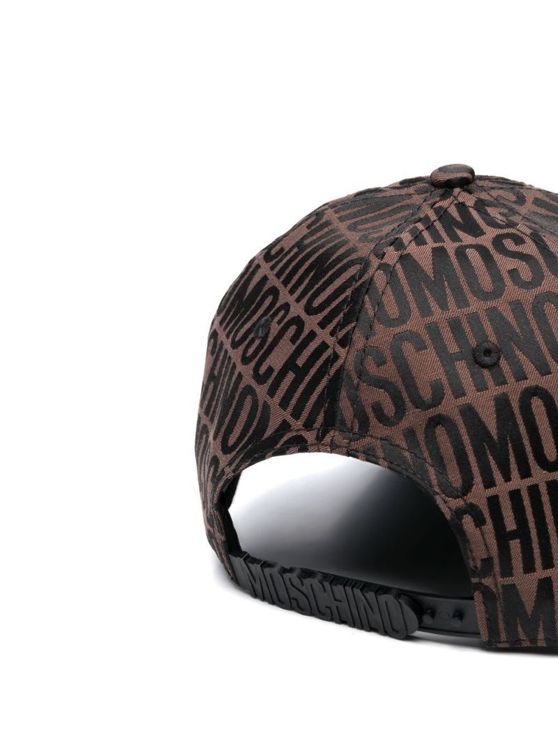 Brown Logo Print Baseball Cap