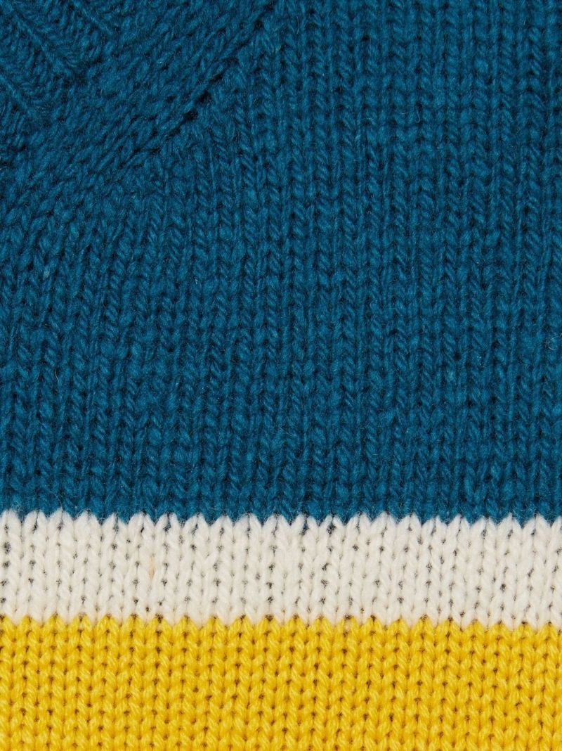 Yellow Striped Wool Sweater