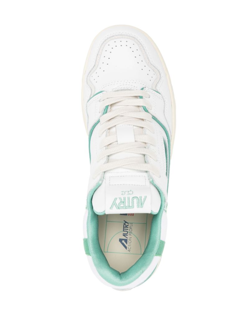 White Medalist Leather Sneakers