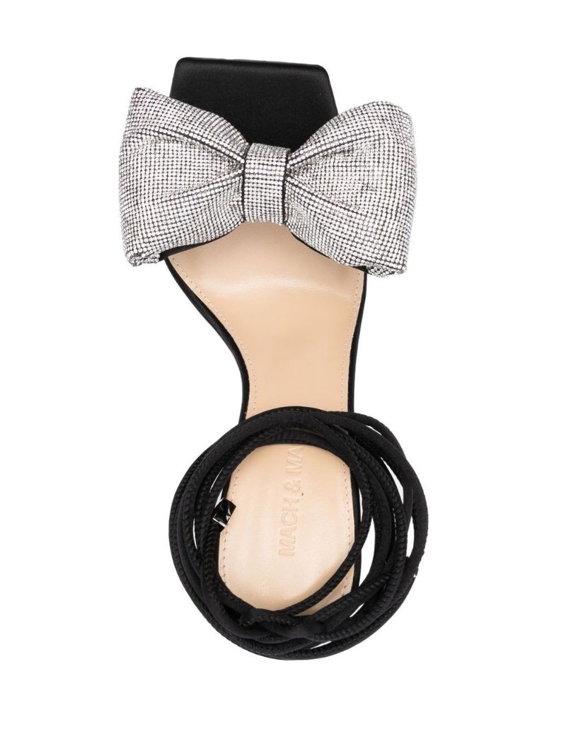 Black Nicole 100 Bow Sandals