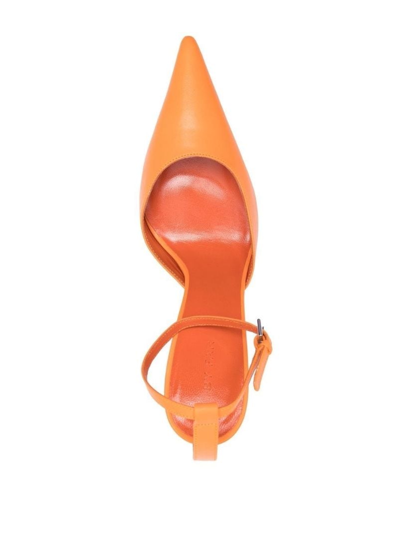 Orange 70 Leather Pumps