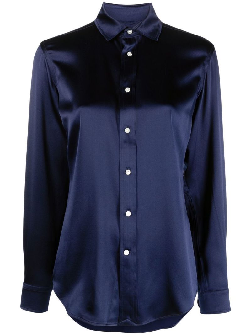 Blue Silk Shirt