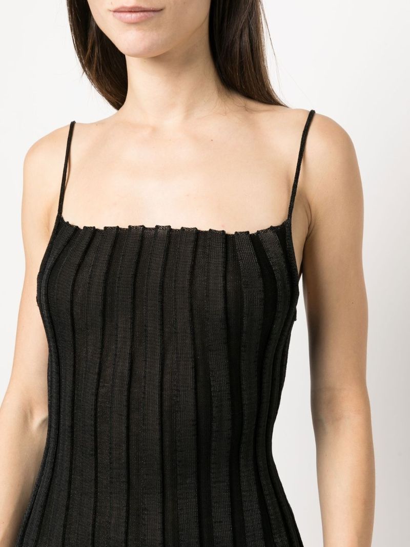 Black Katrine Rib Knit Dress