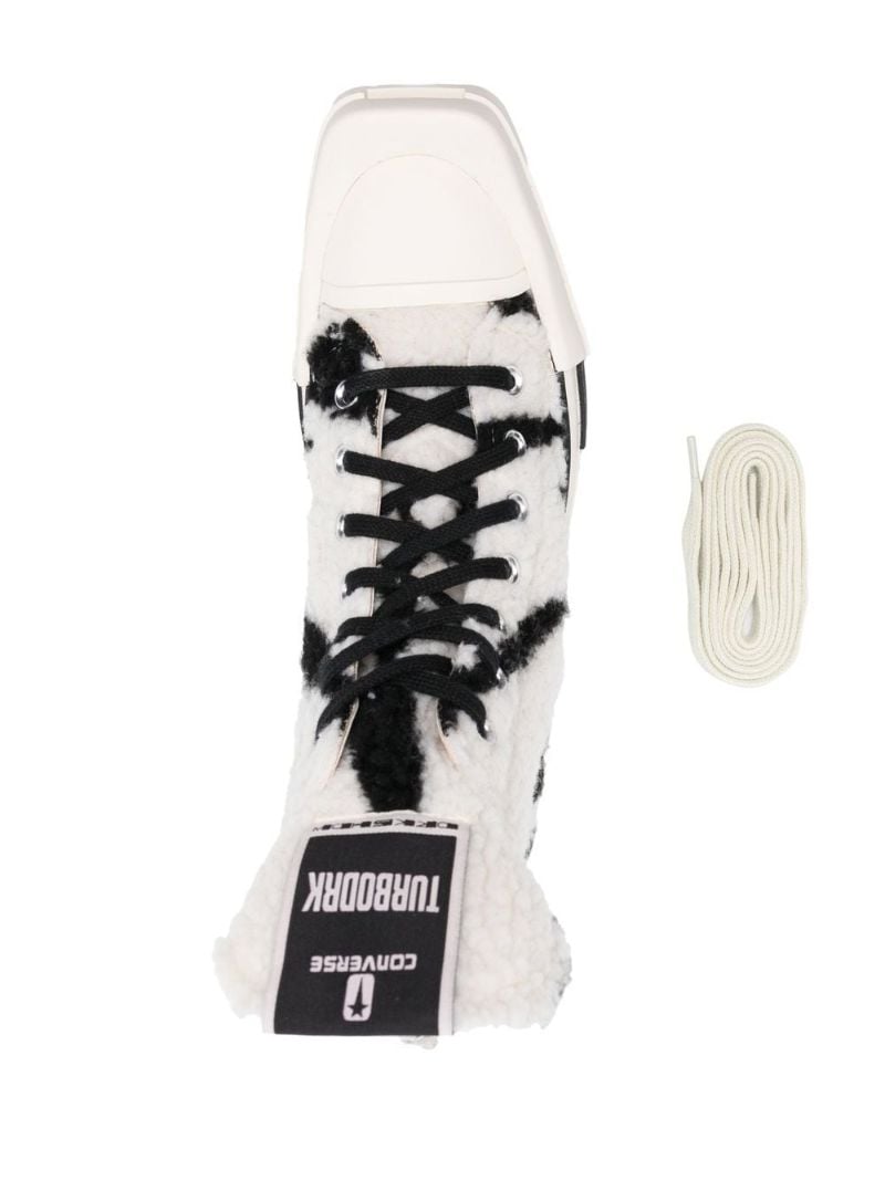 X Converse White Shearling High-top Sneakers
