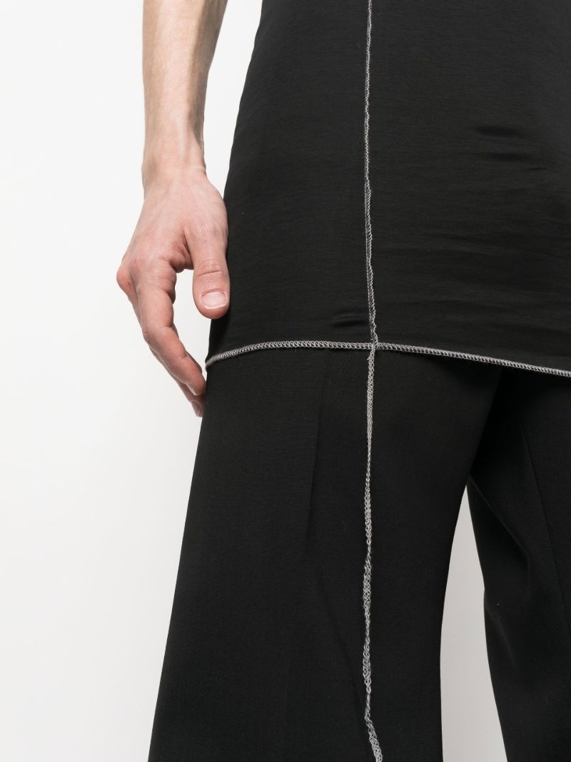 Black Longline Cotton Tank Top