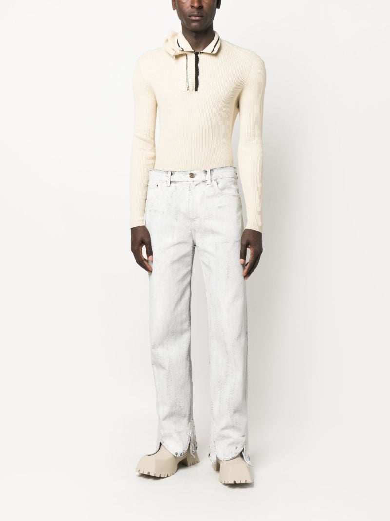 Beige Classic Double Collar Sweater