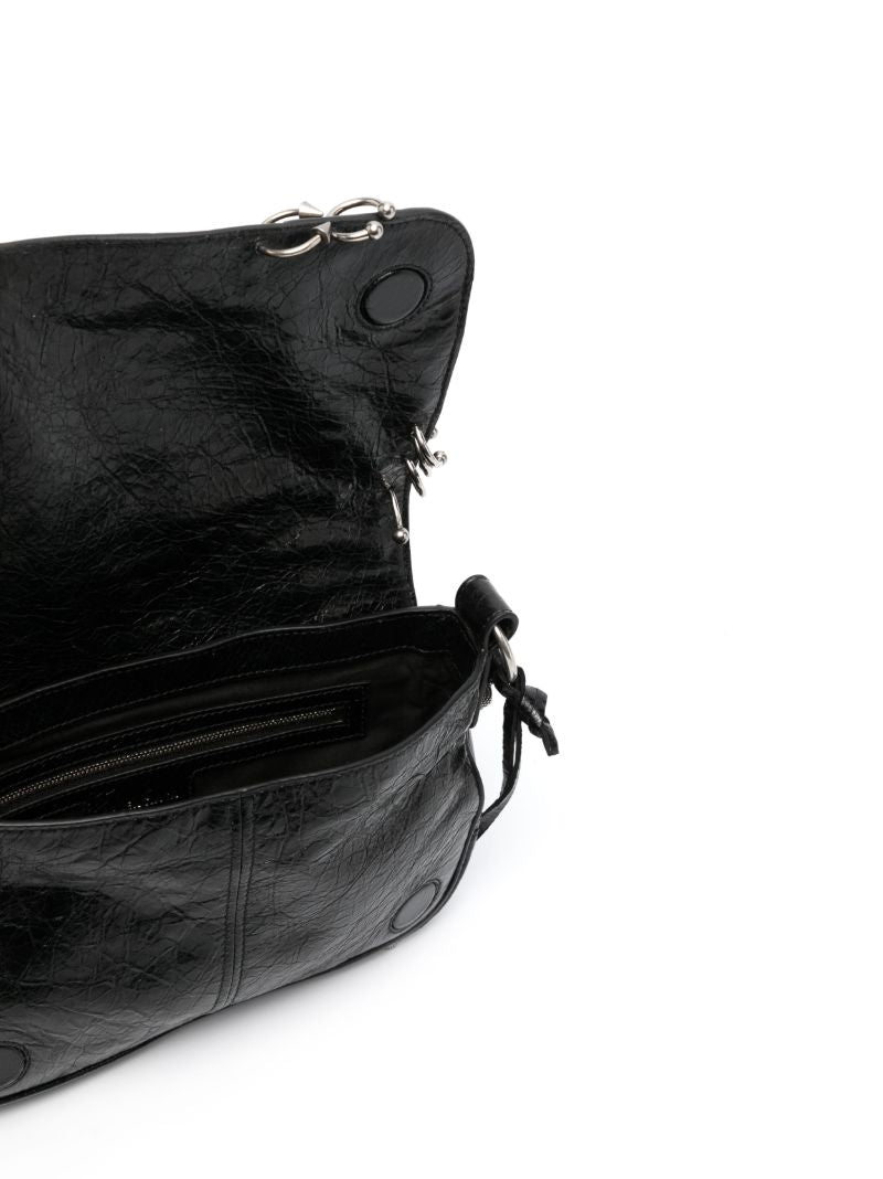 Black Le Cagole Leather Shoulder Bag