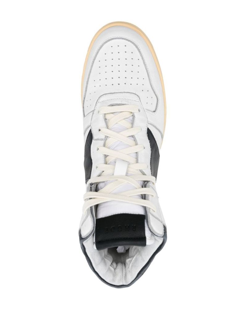 White Rhecess Leather Sneakers