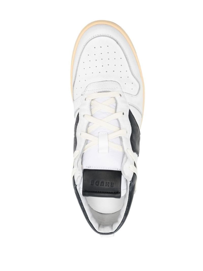 White Rhecess Leather Sneakers