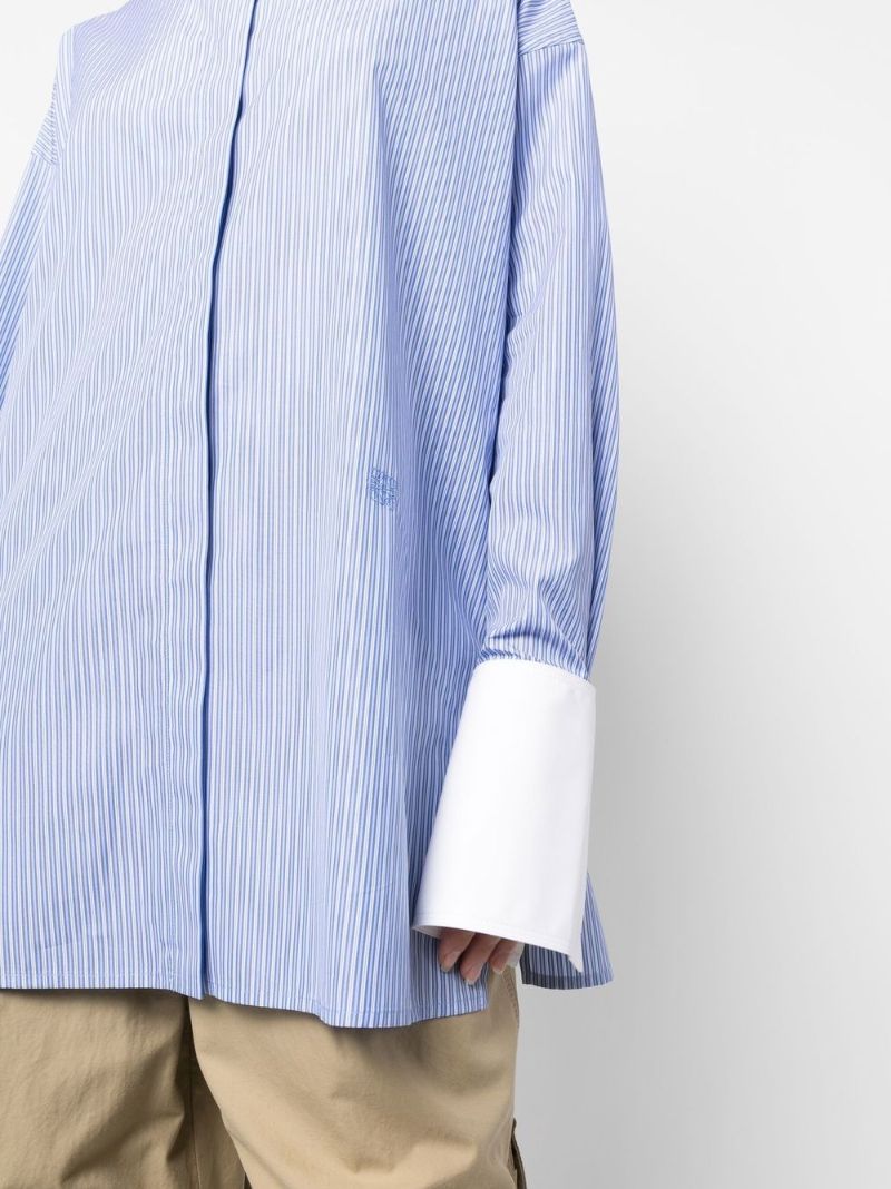 Blue Cotton Pinstripe Shirt